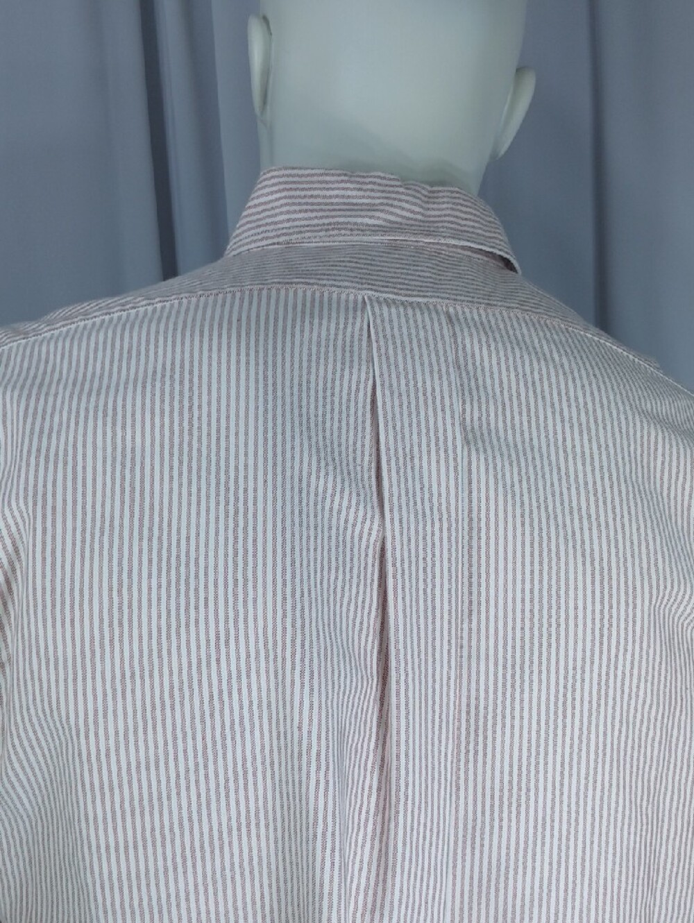 Brooks Brothers mens heavy cotton Red and White Narrow Stripe Dress Shirt - Picture 4 of 9